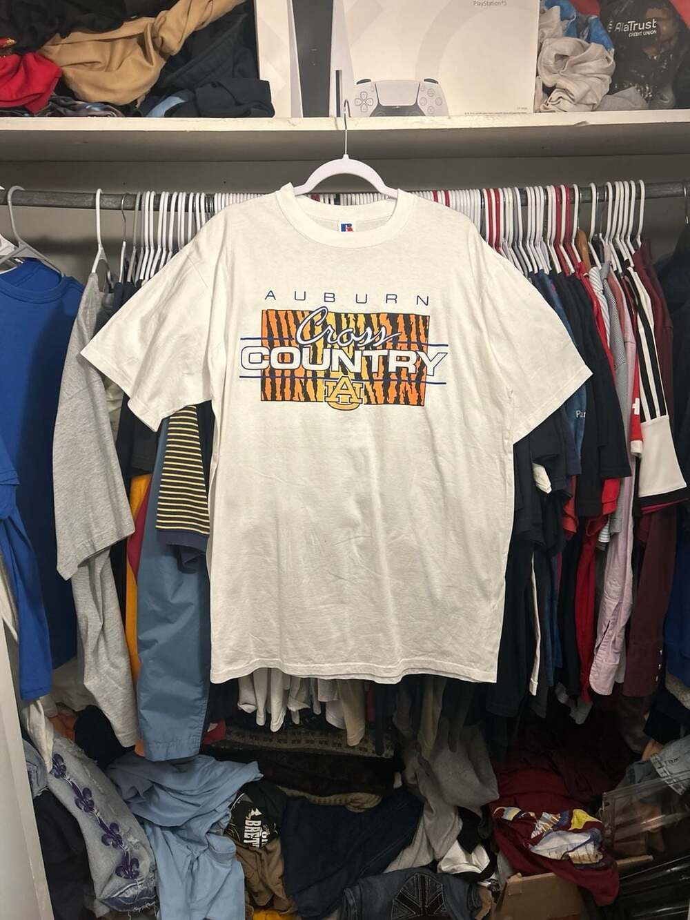 Vintage 90s Russell Athletic Auburn University Cross Country T-Shirt XL